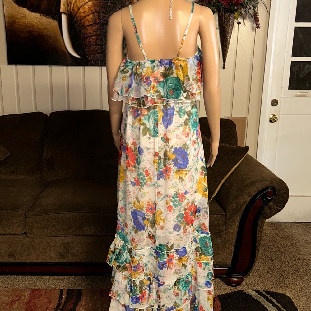 Milly ~ Women’s Medium ~ Multi-Colors ~ Floral ~ Maxi ~ Asymmetrical ~ Dress - Picture 6 of 16